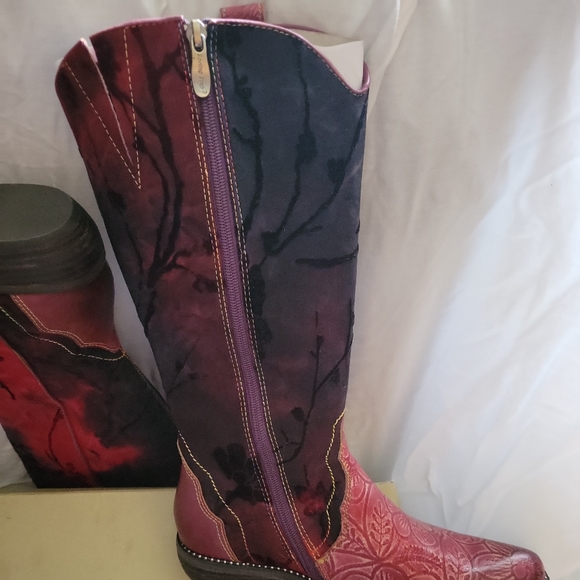 👗 Spring step L’Artise Laretilyn Red boots 7.5-8 US - Picture 5 of 12